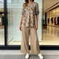 🎁New arrival 50% OFF💥Women's 2-Piece Floral Blouse & Wide-Leg Pants Set