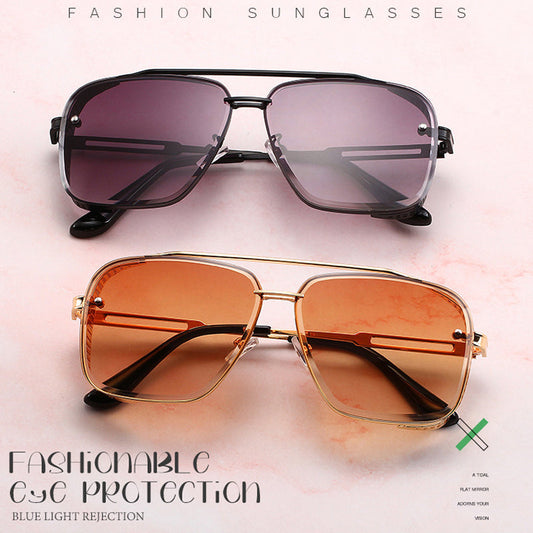 🎁New arrival 40% OFF💥 Retro Double Bridge Metal Frame Sunglasses