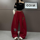 🎁New arrival 40% OFF💥Star Patch Baggy Pants with Decorative Straps