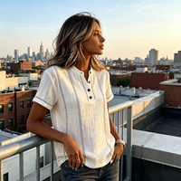 👚 54% OFF NOW! 🌿 Women's Casual Short Sleeve Top – Breathable, Relaxed Fit & Unique Stitch Detail ✨