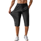 🩳55% OFF NOW! 🏃 Men's Quick-Dry Sports Capri Pants – Stretchy & Breathable with Secure Zipper Pockets – Elastic Waist & Versatile Fit 🧘‍♂️