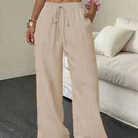 ✨2026 New Arrivals Sale💎—50%💃Women's Solid-Color Pleated Wide-Leg Pants
