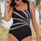 🏖️Summer Hot Sale ⚡50K+ SOLD!🩱🌊Fashion Printed One-Piece Swimsuit | Soft Stretch Fabric & Ruching Detail for an Instant Slimming Look