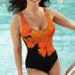 🏖️Summer Hot Sale ⚡50K+ SOLD!🩱🌊Fashion Printed One-Piece Swimsuit | Soft Stretch Fabric & Ruching Detail for an Instant Slimming Look