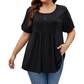 👚 52% OFF NOW! ✨ Women's Pleated Front Puff Sleeve T-Shirt – Soft, breathable & elegant puff sleeves – perfect for work, brunch or spring days 🌸
