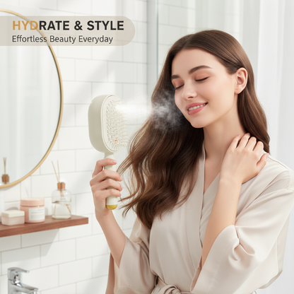 🔥Last-day offer🔥Scalp Massager Comb 💆‍♀️ – Self-Cleaning 🧼, Tangle-Free ✂️ & Frizz-Control Hair Brush with Soothing Mist Spray 💨✨ | Perfect for Dry, Brittle Hair 💧🌟