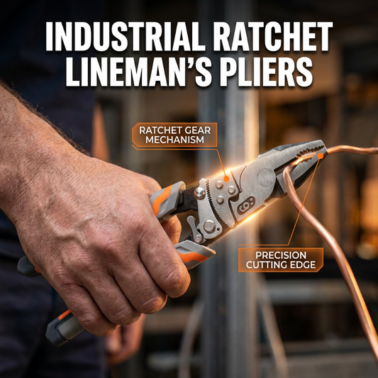 ⏳Time-Limited 53% OFF！！⏰ Ratchet Lineman's Pliers – Cut, Strip, Grip & Crimp – Self-Locking, Anti-Rust & All-in-One Electrician Essential 🛠️