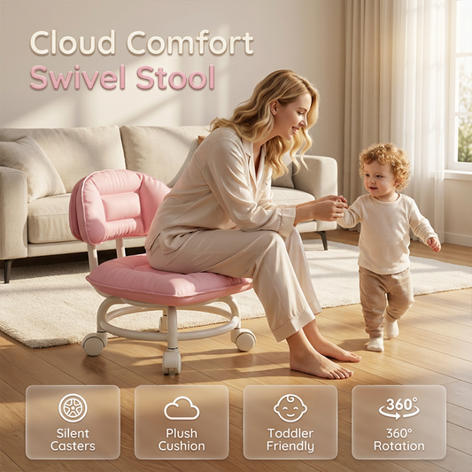 🪑55% OFF NOW! ⏰ Rolling Low Stool with Backrest – Padded seat & silent casters – Perfect for workshops, garages or studios – comfortable and mobile 🛠️✨