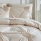 🛏️2026 HOT SALE 35000+ Sold 53% OFF! 💤🌙Elegant Tufted Floral Pinch Pleat Duvet Cover Set, Premium Soft Breathable Bedding Set, Stylish Cozy Bedroom Decor with Pillowcases
