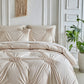 🛏️2026 HOT SALE 35000+ Sold 53% OFF! 💤🌙Elegant Tufted Floral Pinch Pleat Duvet Cover Set, Premium Soft Breathable Bedding Set, Stylish Cozy Bedroom Decor with Pillowcases