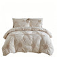 🛏️2026 HOT SALE 35000+ Sold 53% OFF! 💤🌙Elegant Tufted Floral Pinch Pleat Duvet Cover Set, Premium Soft Breathable Bedding Set, Stylish Cozy Bedroom Decor with Pillowcases