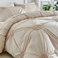 🛏️2026 HOT SALE 35000+ Sold 53% OFF! 💤🌙Elegant Tufted Floral Pinch Pleat Duvet Cover Set, Premium Soft Breathable Bedding Set, Stylish Cozy Bedroom Decor with Pillowcases