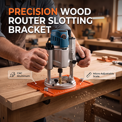 🎁2026 New Arrivals 50% OFF💥Aluminum Alloy Router Slotting Bracket – Precision Straight Slots, Heavy-Duty & Universal Fit for Woodworking ✨
