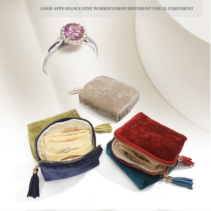 📢📢 56% OFF !! ⏰ Mini Travel Jewellery Bag with Zip – Compact, Portable & Perfect for Rings, Earrings & Necklaces ✨