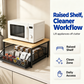 🍳 60% OFF NOW! 🗄️ 2-Tier Kitchen Microwave Stand with Slide-Out Drawer – Heavy-Duty Countertop Shelf, Space-Saving & Easy Access ✨