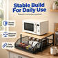🍳 60% OFF NOW! 🗄️ 2-Tier Kitchen Microwave Stand with Slide-Out Drawer – Heavy-Duty Countertop Shelf, Space-Saving & Easy Access ✨