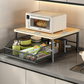 🍳 60% OFF NOW! 🗄️ 2-Tier Kitchen Microwave Stand with Slide-Out Drawer – Heavy-Duty Countertop Shelf, Space-Saving & Easy Access ✨