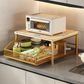 🍳 60% OFF NOW! 🗄️ 2-Tier Kitchen Microwave Stand with Slide-Out Drawer – Heavy-Duty Countertop Shelf, Space-Saving & Easy Access ✨