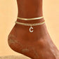 📢📢53% OFF !! ⏰ ✨ Dainty Layered Gold Initial Anklets – Elegant Design, Lightweight & Adjustable – Perfect for Everyday Charm & Gifting 💛