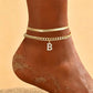 📢📢53% OFF !! ⏰ ✨ Dainty Layered Gold Initial Anklets – Elegant Design, Lightweight & Adjustable – Perfect for Everyday Charm & Gifting 💛
