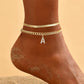 📢📢53% OFF !! ⏰ ✨ Dainty Layered Gold Initial Anklets – Elegant Design, Lightweight & Adjustable – Perfect for Everyday Charm & Gifting 💛