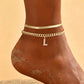 📢📢53% OFF !! ⏰ ✨ Dainty Layered Gold Initial Anklets – Elegant Design, Lightweight & Adjustable – Perfect for Everyday Charm & Gifting 💛