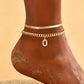 📢📢53% OFF !! ⏰ ✨ Dainty Layered Gold Initial Anklets – Elegant Design, Lightweight & Adjustable – Perfect for Everyday Charm & Gifting 💛