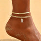 📢📢53% OFF !! ⏰ ✨ Dainty Layered Gold Initial Anklets – Elegant Design, Lightweight & Adjustable – Perfect for Everyday Charm & Gifting 💛