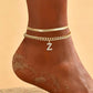📢📢53% OFF !! ⏰ ✨ Dainty Layered Gold Initial Anklets – Elegant Design, Lightweight & Adjustable – Perfect for Everyday Charm & Gifting 💛