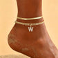📢📢53% OFF !! ⏰ ✨ Dainty Layered Gold Initial Anklets – Elegant Design, Lightweight & Adjustable – Perfect for Everyday Charm & Gifting 💛