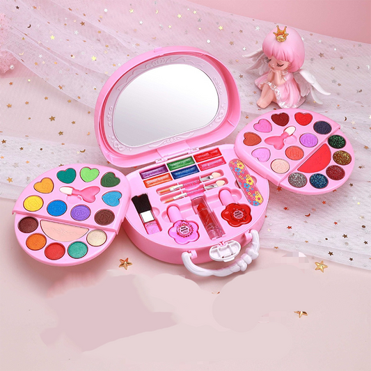📢📢56% OFF !! ⏰Kids Washable Makeup Toy Set with Portable Pink Handbag