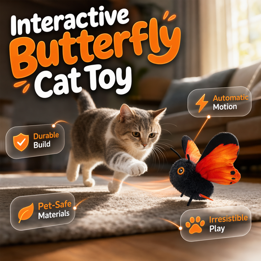 🦋🐱 Smart Sensing Flapping Butterfly Toy – 53% OFF! Motion-activated, realistic flight, interactive fun – keeps your cat engaged for hours. 🔥✨