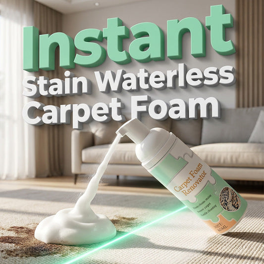 🥳2026 HOT SALE🥳💞50K+ SOLD! ✨🧽 55% OFF! Waterless Carpet Cleaning Foam – Instant stain lift, no wet mess. Advanced micro‑foam penetrates deep – just foam & wipe! 🏠💨