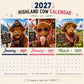 ⏳LAST DAY SALE ONLY ￡9.9!!🔥2027 Funny Highland Cow Wall Calendar | A4 Hanging Calendar | Designed by Isabel Kline