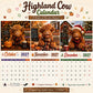 ⏳LAST DAY SALE ONLY ￡9.9!!🔥2027 Funny Highland Cow Wall Calendar | A4 Hanging Calendar | Designed by Isabel Kline