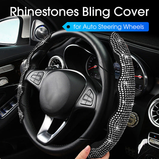 📢📢55% OFF !! ⏰Rhinestones Bling Cover for Auto Steering Wheels