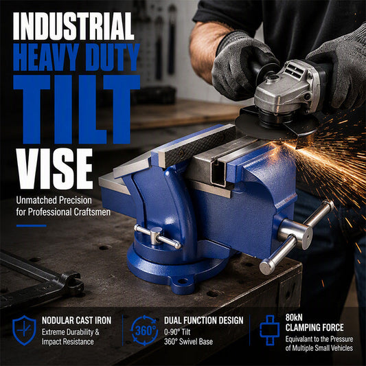 🔧 53% OFF NOW! 🛠️ Wide-Opening Bench Vise – Heavy-Duty, 80kN Clamping Force & 360° Swivel – Precise, Adjustable & Durable 💪
