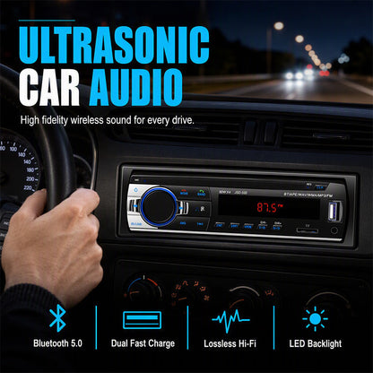🥳2026 HOT SALE🥳💞50K+ SOLD! 🎵🚗 52% OFF! Bluetooth Car Radio – Bluetooth 5.0, dual USB & lossless audio (FLAC/APE). Hands-free calling, crisp sound – upgrade your drive! 📻✨