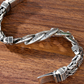💿 FLASH SALE: 50% OFF! 🕉️ Retro Mantra Bracelet for Men – Six Engraved Syllables & Vintage Silver Finish – Double Chain, 18–22 cm for a Spiritual Style ✨