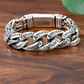 💿 FLASH SALE: 50% OFF! 🕉️ Retro Mantra Bracelet for Men – Six Engraved Syllables & Vintage Silver Finish – Double Chain, 18–22 cm for a Spiritual Style ✨