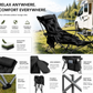 🥳2026 BESTSELLER🥾 Adjustable Folding Chair – 3/4 Recline Positions, Leg Rest – Reinforced Carbon Steel, 300 lbs – 600D Oxford – Folds for Camping & Beach! 🛡️💨