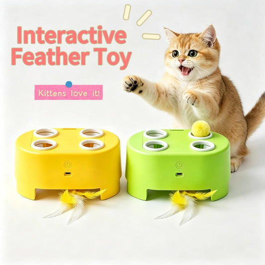 🐱New Arrivals 52% OFF🥳 Interactive Whack-a-Mole Cat Toy – 3 Play Modes, Fun Indoor Exercise & Brain Game for Cats