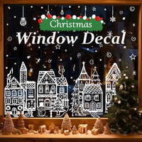 🎁🎄Christmas Sale: 55% OFF✨! Christmas Village Window Sticker Set
