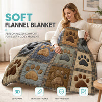 🐾 54% OFF! ✨ Cute Paw Print Soft Flannel Blanket – Cozy Warmth, Vibrant Long-Lasting Print & Versatile Everyday Use – Adorable Comfort for Bedrooms, Sofas & Pet-Friendly Homes 🛋️