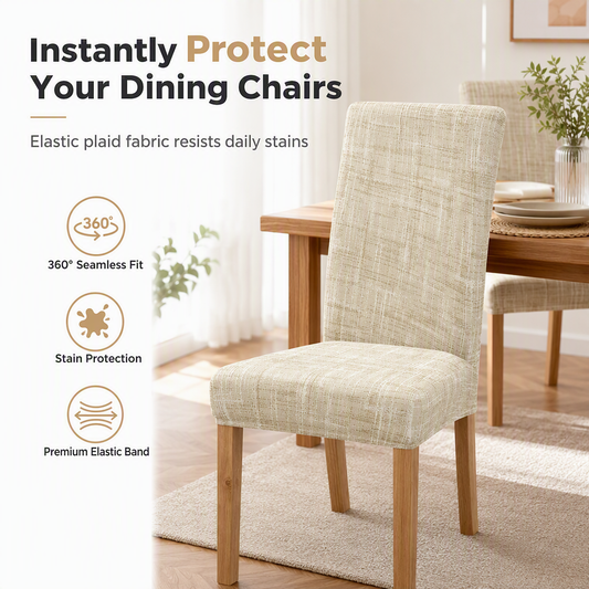 ⏳Limited-time 58% off⏰Universal Stretch Plaid Chair Cover – Protective, Easy Fit 🪑🧺