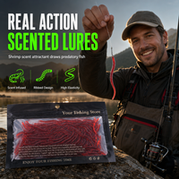 🎣 Save 53%! 🪱 Soft Earthworm Lures – Shrimp scent, 50/100 pack ✨