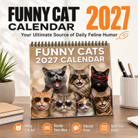 🏆 Last Day Special Price £8.9! 🗓️🐱 2027 Funny Cats Wall Calendar – Sassy Cats & Hilarious Quotes