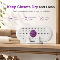 🥳2026 HOT SALE🥳💞50K+ SOLD! 🧺💧 50% OFF! Mini Reusable Dehumidifier – 360° air intake, visual indicator, USB rechargeable. Keeps wardrobes & bathrooms dry, no more musty smells! ✨✅