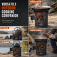 🎁2026 New Arrivals 50% OFF💥Heavy‑Duty Carbon Steel Camping Stove – Wood & Charcoal, High‑Draft Airflow, 3‑in‑1 Cooktop 🍳