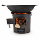 🎁2026 New Arrivals 50% OFF💥Heavy‑Duty Carbon Steel Camping Stove – Wood & Charcoal, High‑Draft Airflow, 3‑in‑1 Cooktop 🍳